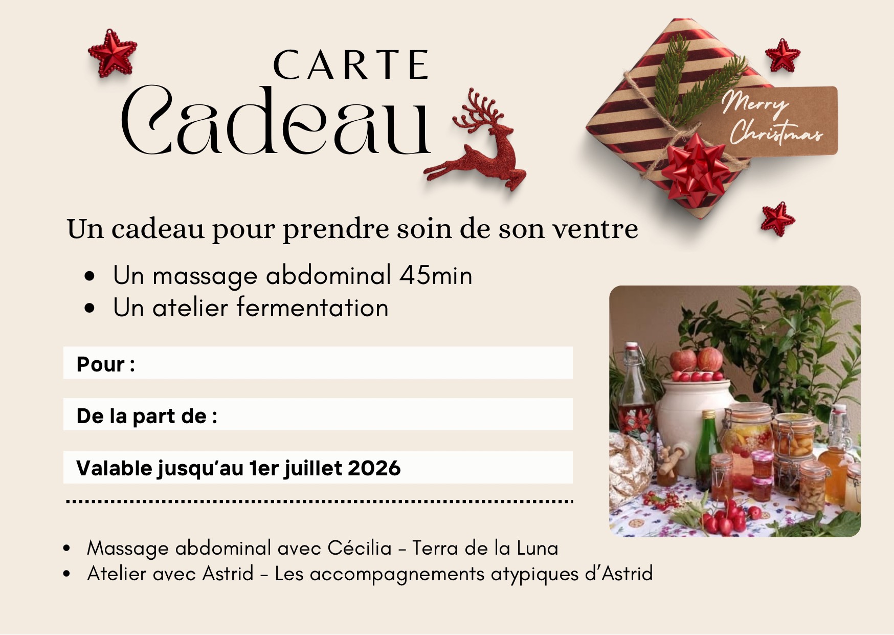 Cadeau pour prendre soin de son ventre